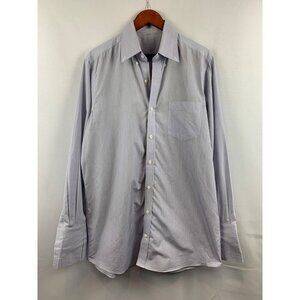 JWM Mens Long Sleeve Pinstripe Dress Shirt